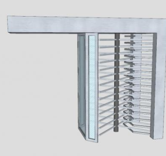 旋转铁栅门SU模型下载_sketchup草图大师SKP模型