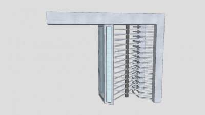 旋转铁栅门SU模型下载_sketchup草图大师SKP模型