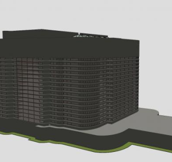 商业办公楼SU模型下载_sketchup草图大师SKP模型
