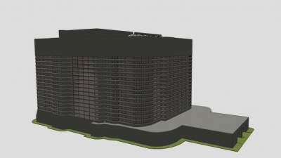 商业办公楼SU模型下载_sketchup草图大师SKP模型