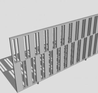 铁制镂空滑动门SU模型下载_sketchup草图大师SKP模型