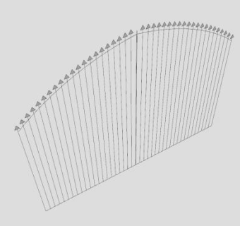 弧形珊栏铁门SU模型下载_sketchup草图大师SKP模型