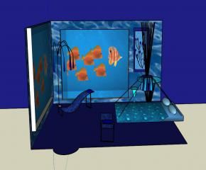 现代男孩儿童房SU模型下载_sketchup草图大师SKP模型