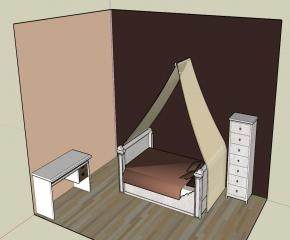 现代古典家居主卧室SU模型下载_sketchup草图大师SKP模型