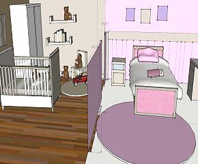 家居卧室儿童房装修SU模型下载_sketchup草图大师SKP模型