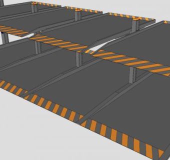 停车场升降机SU模型下载_sketchup草图大师SKP模型