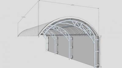 现代专用停车场SU模型下载_sketchup草图大师SKP模型