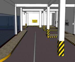 地下室停车SU模型下载_sketchup草图大师SKP模型