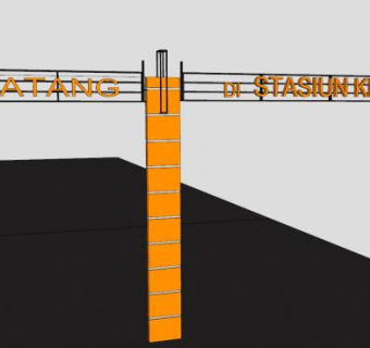 道路感应门SU模型下载_sketchup草图大师SKP模型