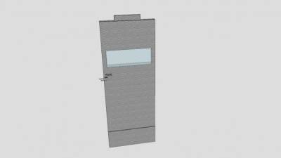 铁制玻璃密码门SU模型下载_sketchup草图大师SKP模型