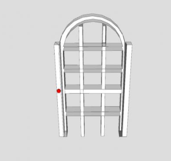 拱顶格子门SU模型下载_sketchup草图大师SKP模型