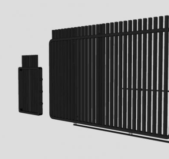铁制珊栏滑动门SU模型下载_sketchup草图大师SKP模型