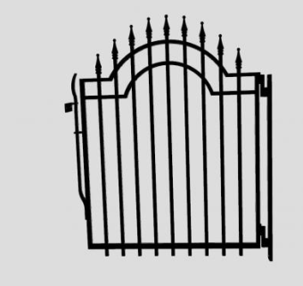 铁制庭院门SU模型下载_sketchup草图大师SKP模型