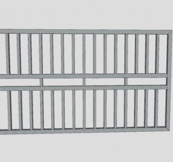 铁制大门门扇SU模型下载_sketchup草图大师SKP模型