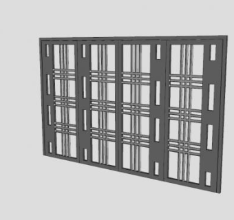 现代风格进户门SU模型下载_sketchup草图大师SKP模型