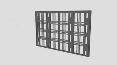 现代风格进户门SU模型下载_sketchup草图大师SKP模型