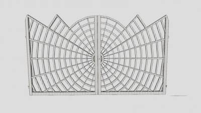 蜘蛛网状门SU模型下载_sketchup草图大师SKP模型