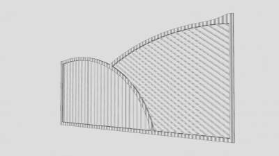 现代风格铁门门扇SU模型下载_sketchup草图大师SKP模型