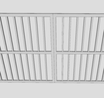 现代闸门SU模型下载_sketchup草图大师SKP模型