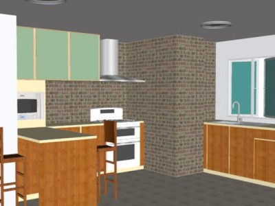 现代家居室内厨房SU模型下载_sketchup草图大师SKP模型