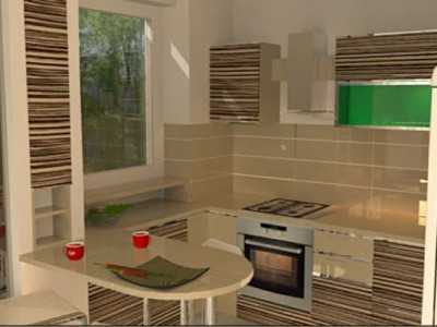 家居封闭转角橱柜厨房SU模型下载_sketchup草图大师SKP模型