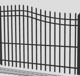 车用拱形安全门SU模型下载_sketchup草图大师SKP模型