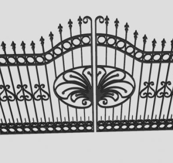 铁艺花园门SU模型下载_sketchup草图大师SKP模型