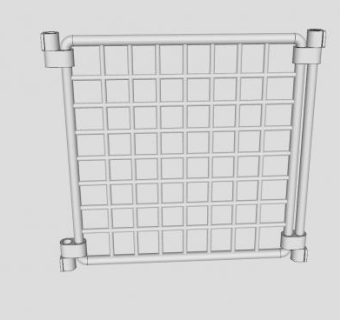 海豚池铁闸门SU模型下载_sketchup草图大师SKP模型