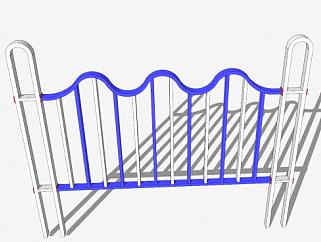 铁护栏设计SU模型下载_sketchup草图大师SKP模型