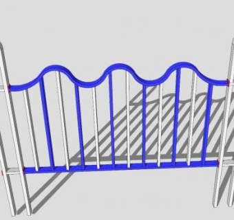 铁护栏设计SU模型下载_sketchup草图大师SKP模型