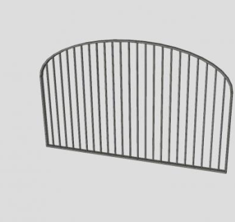 拱形金属门SU模型下载_sketchup草图大师SKP模型