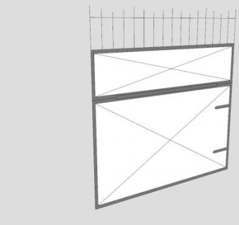 金属门闸门SU模型下载_sketchup草图大师SKP模型