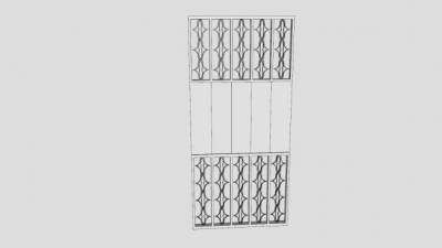 现代风格铁艺门SU模型下载_sketchup草图大师SKP模型