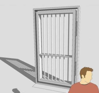 住宅珊栏防护门SU模型下载_sketchup草图大师SKP模型