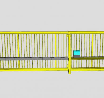 重型滑动金属闸门SU模型下载_sketchup草图大师SKP模型