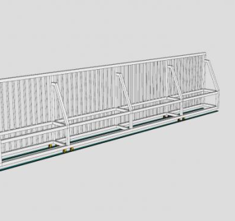 移动式铁闸门SU模型下载_sketchup草图大师SKP模型