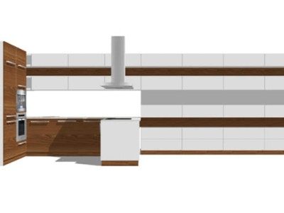 现代风格家居厨房装修SU模型下载_sketchup草图大师SKP模型