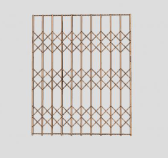 金属折叠推拉门SU模型下载_sketchup草图大师SKP模型