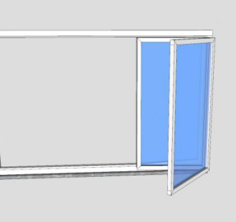 塑料玻璃折叠门SU模型下载_sketchup草图大师SKP模型