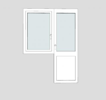 塑钢平开门窗SU模型下载_sketchup草图大师SKP模型
