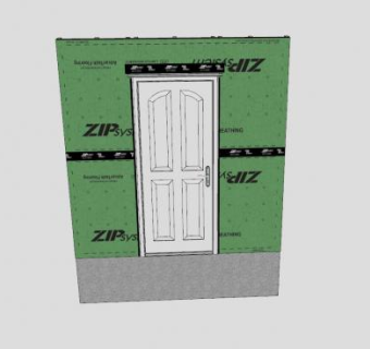 塑钢平开室内门SU模型下载_sketchup草图大师SKP模型