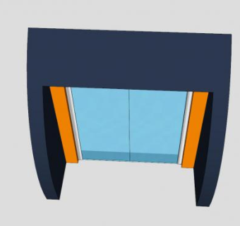 玻璃自动感应门SU模型下载_sketchup草图大师SKP模型