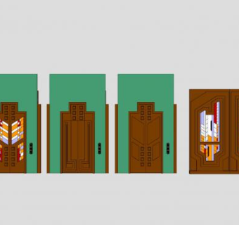 亚特兰提斯风格感应门SU模型下载_sketchup草图大师SKP模型