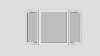 室内建筑玻璃凸窗SU模型下载_sketchup草图大师SKP模型