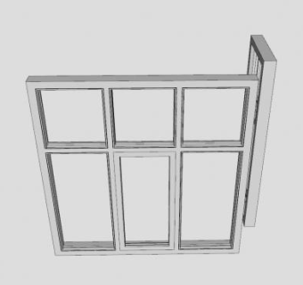 住宅固定窗SU模型下载_sketchup草图大师SKP模型