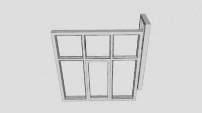 住宅固定窗SU模型下载_sketchup草图大师SKP模型