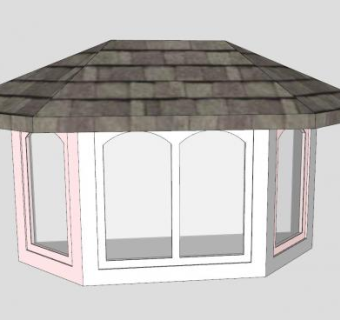 现代风格外飘窗SU模型下载_sketchup草图大师SKP模型