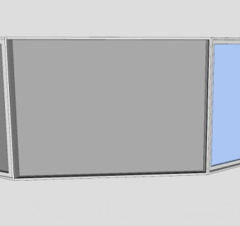 简约风格凸窗SU模型下载_sketchup草图大师SKP模型
