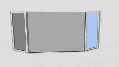 简约风格凸窗SU模型下载_sketchup草图大师SKP模型