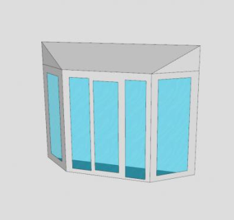 滑动阳台外飘窗SU模型下载_sketchup草图大师SKP模型